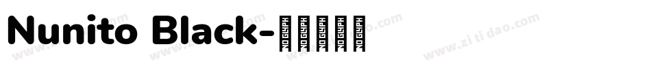 Nunito Black字体转换